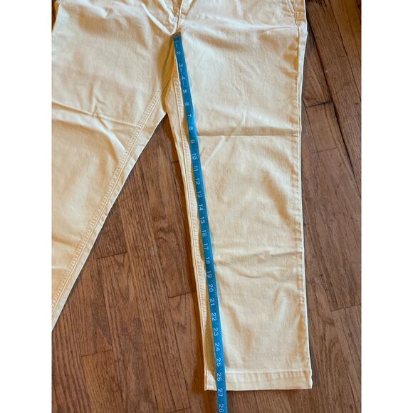 Loft The Monroe Slim Yellow Ankle Chino Pant Women's 8 - Picture 3 of 5